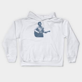 Townes Van Zandt - Blue Vintage Kids Hoodie